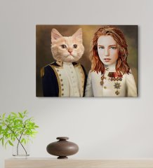 Evcil Dostlara Özel Portre Kanvas Tablo 50x70cm-34