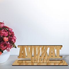 Kişiye Özel Mesleki Avukat Ahşap Masa İsimliği  - A4