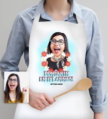 Kişiye Özel Dünyanın En İyi Annesi Karikatür Mutfak Önlüğü