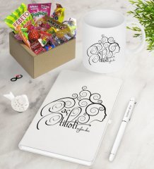 Kişiye Özel Saç Stilisti Nostaljik Lezzetler Defter Kalem Kupa Hediye Seti-1
