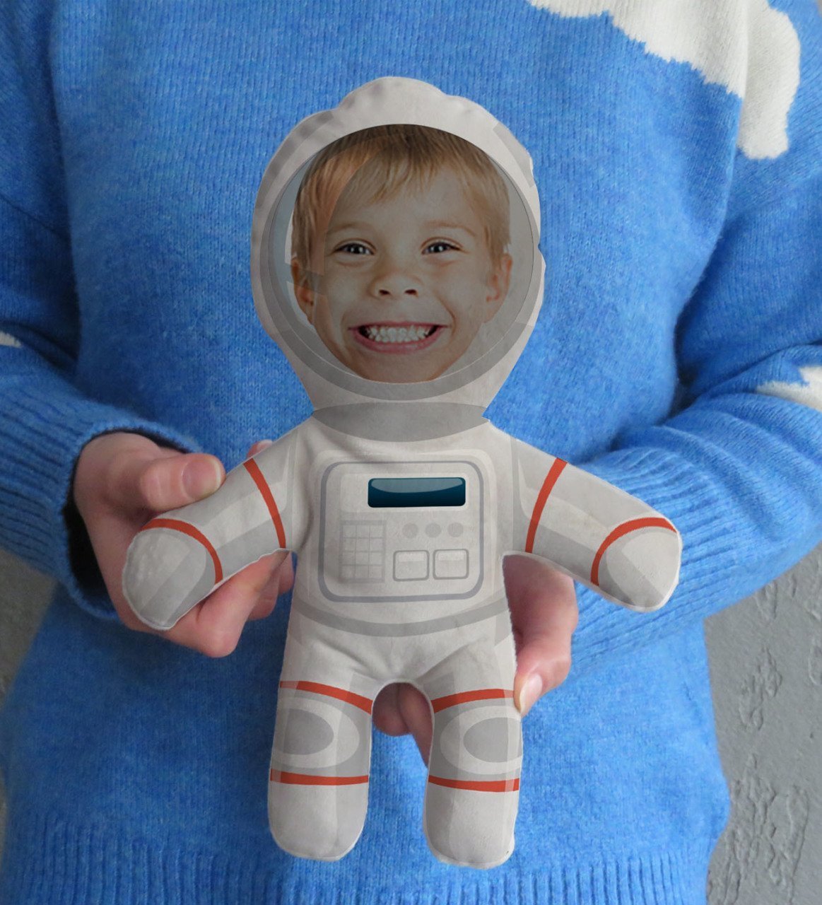 Kişiye Özel Fotoğraflı Çocuk Astronot Bebek Yastık