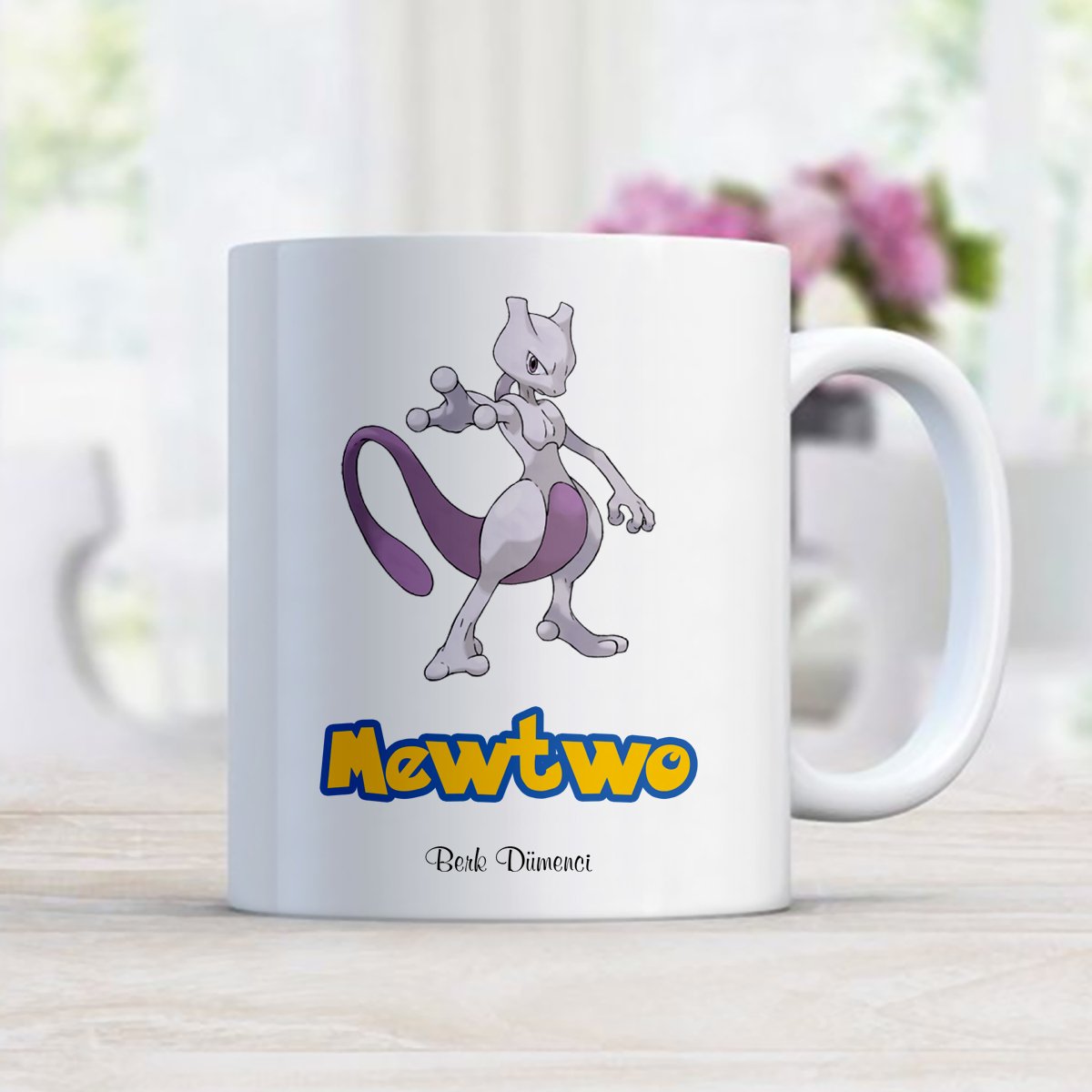 Kişiye Özel Pokemon Mewtwo Beyaz Kupa Bardak