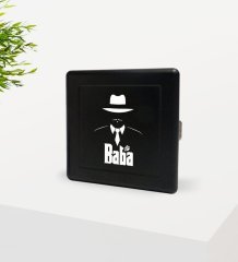 BK Home Baba Godfather Tasarımlı Siyah Metal Sigara Tabakası-17