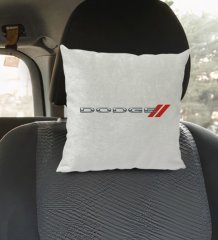 BK Gift Dodge Tasarımlı Kare Araç Koltuk Yastığı-1