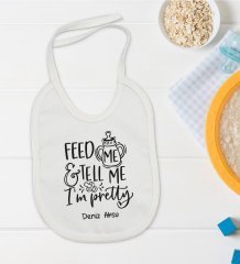 BK Kids Kişiye Özel Im Pretty Tasarımlı Bebek Mama Önlüğü - Model 1