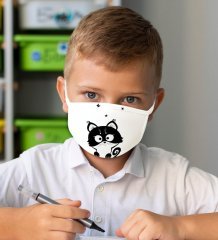 50 Adet Yıkanabilir Beyaz Çocuk Maske-13
