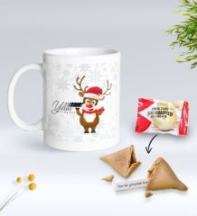 Yılbaşı Hediyesi BK Gift Kişiye Özel Yeni Yıl Tasarımlı Beyaz Kupa Bardak ve Yeni Yıl Dilekleri Şans Kurabiyesi Hediye Seti-7, Sevgiliye Hediye, Arkadaşa Hediye