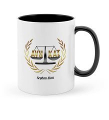 Kişiye Özel Mesleki Avukat Siyah Kupa Bardak - 10