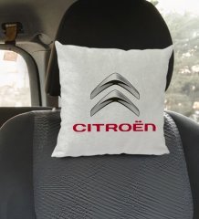 BK Gift Citroen Tasarımlı Kare Araç Koltuk Yastığı-1