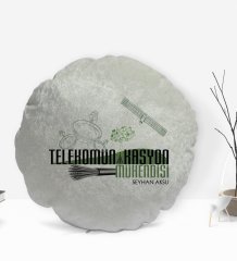 Kişiye Özel İsimli Telekomünikasyon Mühendisi Tasarımlı Dekoratif Kırlent Yastık-1