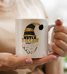 Yılbaşı Hediyesi BK Gift Kişiye Özel Yeni Yıl Tasarımlı Beyaz Kupa Bardak ve Yeni Yıl Dilekleri Şans Kurabiyesi Hediye Seti-6, Sevgiliye Hediye, Arkadaşa Hediye