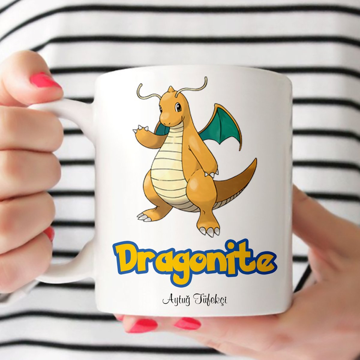 Kişiye Özel Pokemon Dragonite Beyaz Kupa Bardak