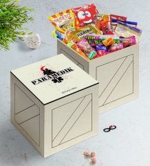 Kişiye Özel Paramedik Ahşap Kutuda Nostaljik Lezzetler Hediye Seti-2