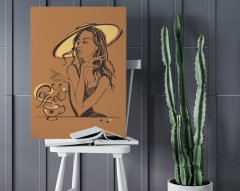 BK Home Coffee Tasarımlı Kanvas Tablo 50x70cm-11