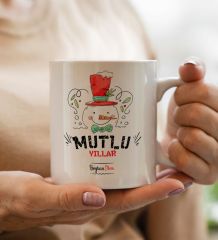 Yılbaşı Hediyesi BK Gift Kişiye Özel Yeni Yıl Tasarımlı Beyaz Kupa Bardak ve Yeni Yıl Dilekleri Şans Kurabiyesi Hediye Seti-5, Sevgiliye Hediye, Arkadaşa Hediye
