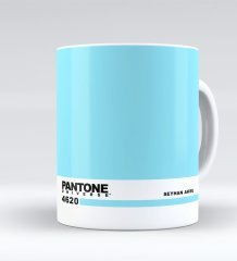 Kişiye Özel İsimli Pantone 4620 Beyaz Kupa Bardak