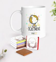 Kişiye Özel En İyi Sınıf Öğretmeni Beyaz Kupa ve Çikolata Hediye Seti-4