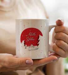 Yılbaşı Hediyesi BK Gift Kişiye Özel Yeni Yıl Tasarımlı Beyaz Kupa Bardak ve Yeni Yıl Dilekleri Şans Kurabiyesi Hediye Seti-4, Sevgiliye Hediye, Arkadaşa Hediye