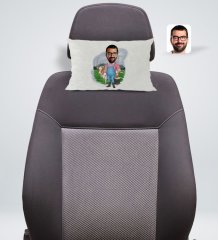 Kişiye Özel Çiftçi Karikatürlü Dikdörtgen Araç Koltuk Yastığı-1