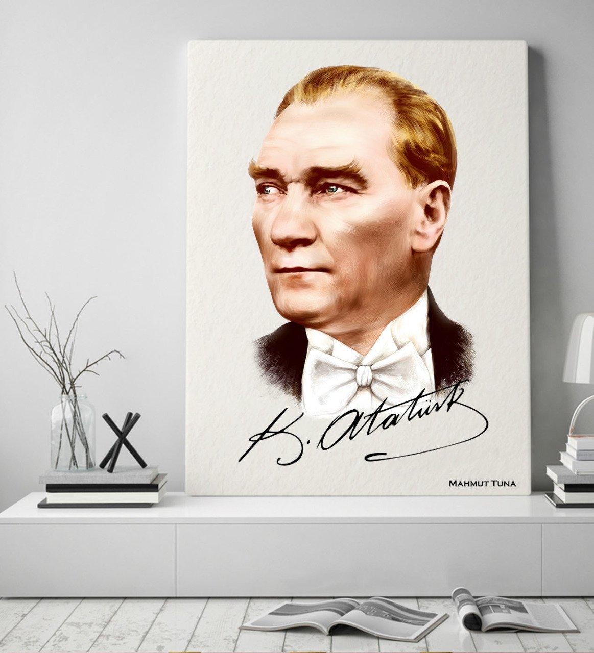 Kişiye Özel Atatürk Temalı 50x70 KANVAS TABLO -15