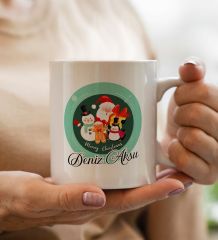 Yılbaşı Hediyesi BK Gift Kişiye Özel Yeni Yıl Tasarımlı Beyaz Kupa Bardak ve Yeni Yıl Dilekleri Şans Kurabiyesi Hediye Seti-3, Sevgiliye Hediye, Arkadaşa Hediye