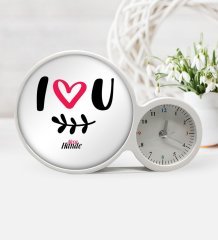 Kişiye Özel Seni Seviyorum Saatli Sihirli LED Ayna Çerçeve - 3