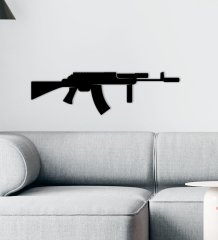 BK Gift Silah Tasarımlı Ahşap Duvar Süsü-44