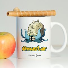 Kişiye Özel Pokemon Omastar Beyaz Kupa Bardak
