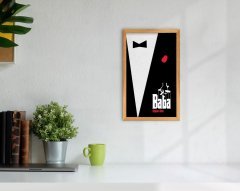 BK Home İsme Özel Godfather Baba Tasarımlı Dekoratif Retro Ahşap Tablo-13