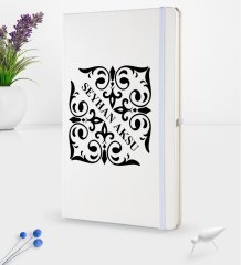 Kişiye Özel İsimli Beyaz Termo Deri Defter 16x24cm Model 10