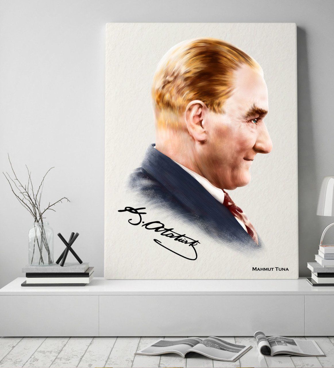 Kişiye Özel Atatürk Temalı 50X70  KANVAS TABLO -11