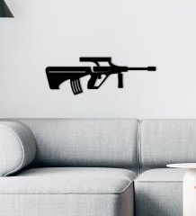 BK Gift Silah Tasarımlı Ahşap Duvar Süsü-43