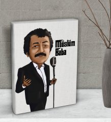 BK Gift Müslüm Baba Tasarımlı Dekoratif Mini Kanvas Tablo 15x20cm-6