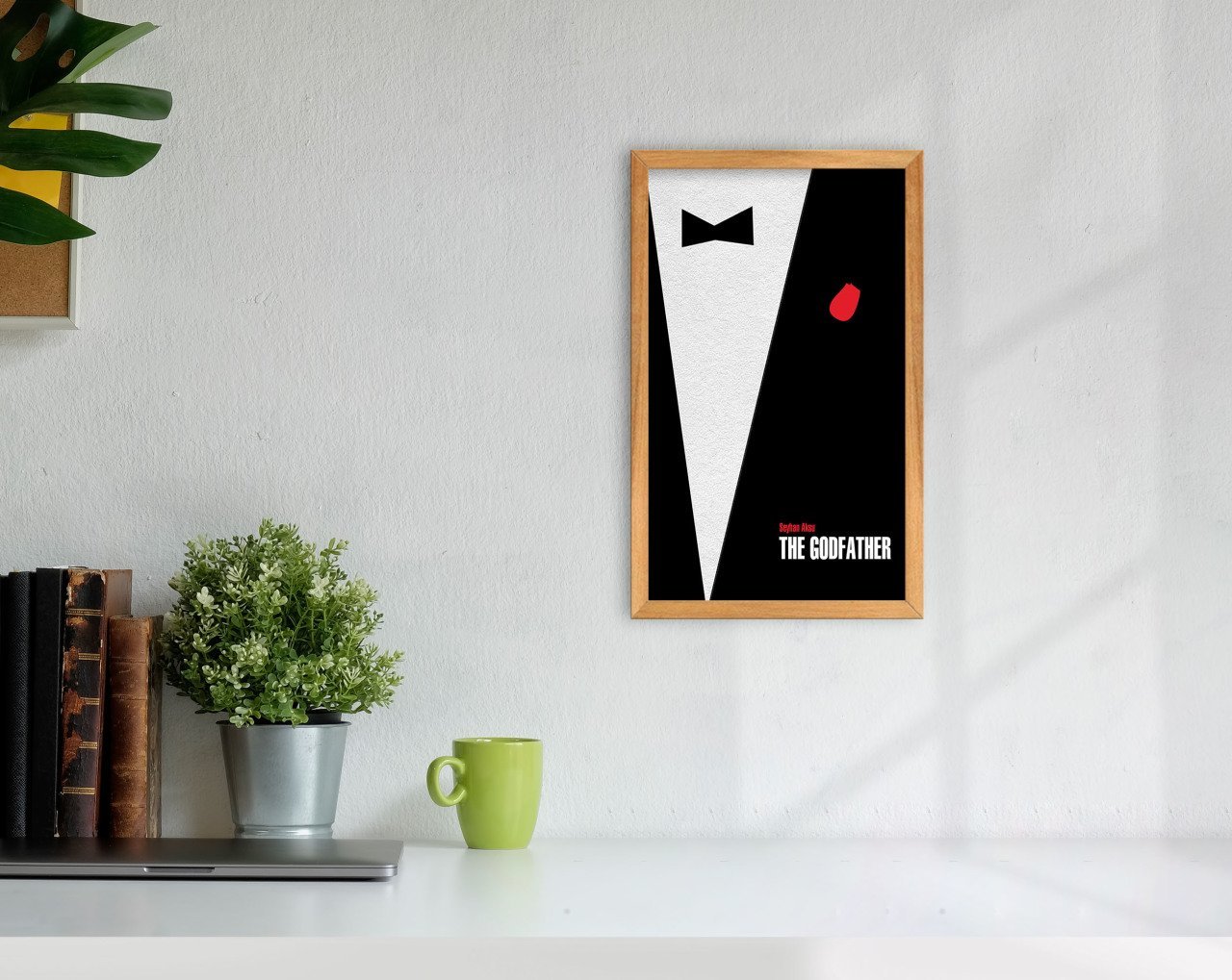 BK Home İsme Özel Godfather Baba Tasarımlı Dekoratif Retro Ahşap Tablo-12