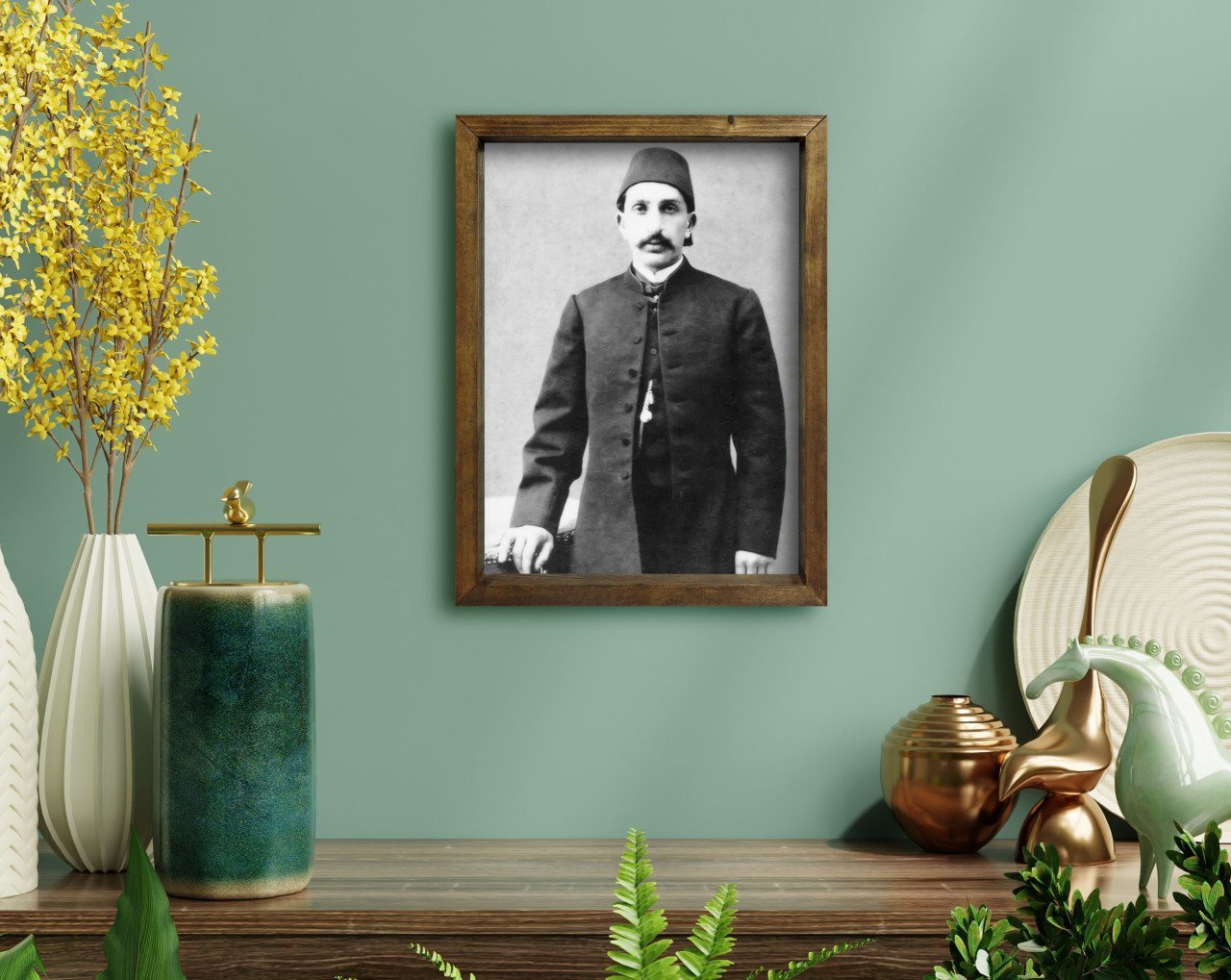 BK Home Sultan II Abdülhamid Han Tasarımlı Doğal Masif Ahşap Çerçeveli Tablo-8