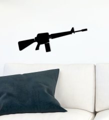 BK Gift Silah Tasarımlı Ahşap Duvar Süsü-42