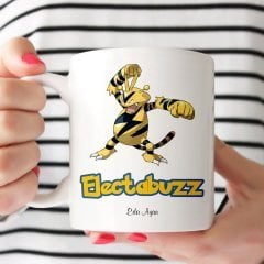 Kişiye Özel Pokemon Electabuzz Beyaz Kupa Bardak