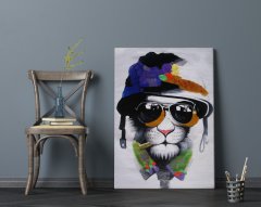 BK Home Cat Mafia Tasarımlı Kanvas Tablo 70x100cm-1