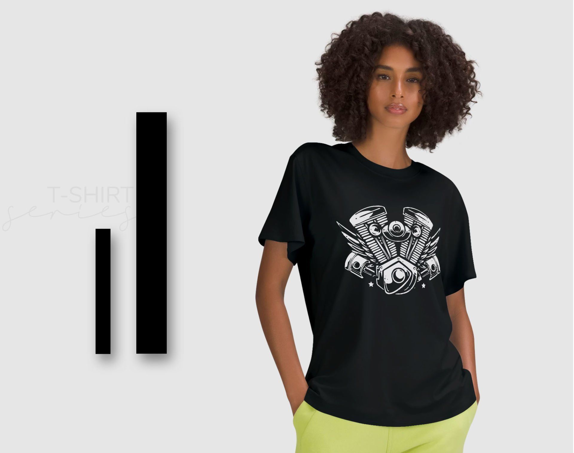 BK Gift Motorsiklet Tasarımlı Kadın Siyah T-shirt -10, Arkadaşa Hediye, Doğum Günü Hediyesi, Sevgili Hediyesi