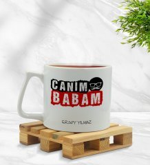 Kişiye Özel Canım Babam Tasarımlı Middle Beyaz Kupa Bardak Model 5