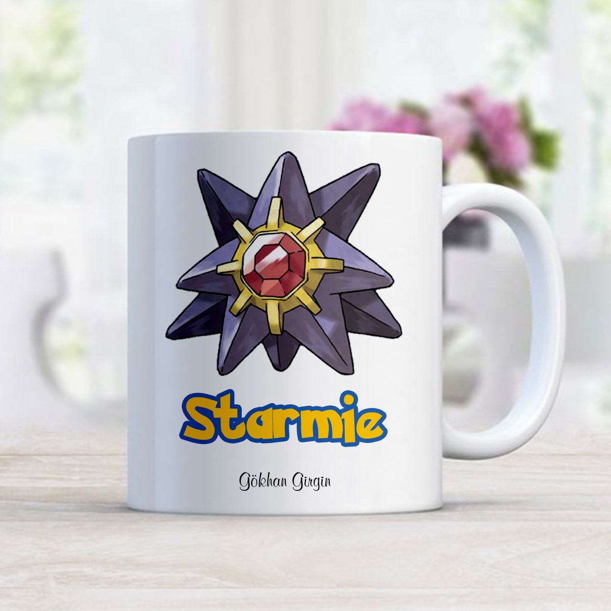 Kişiye Özel Pokemon Starmie Beyaz Kupa Bardak