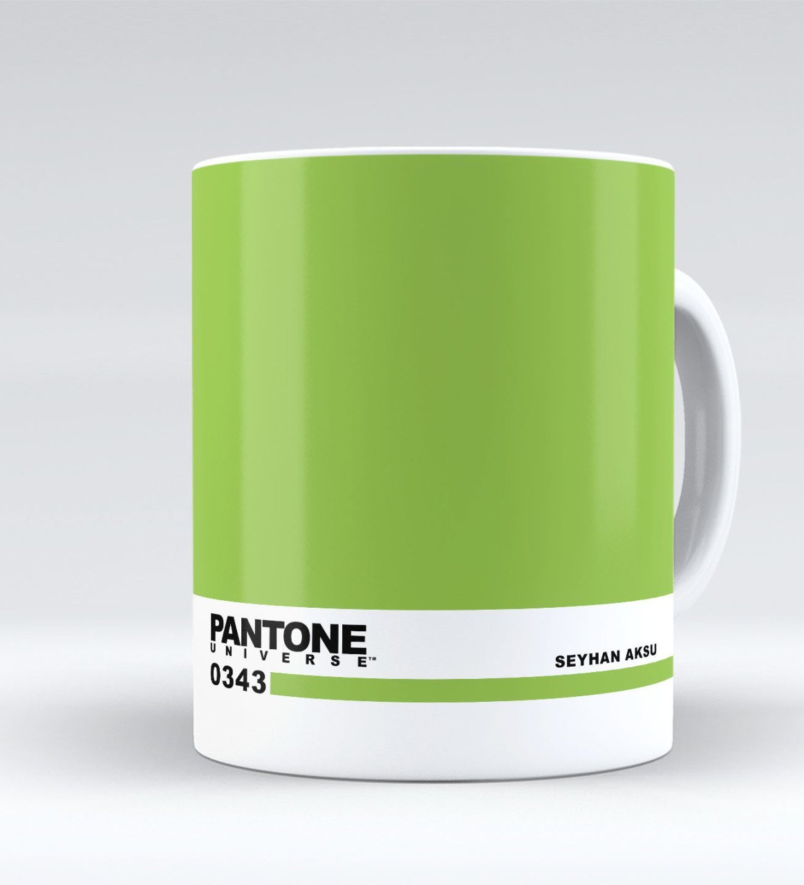 Kişiye Özel İsimli Pantone 0343 Beyaz Kupa Bardak