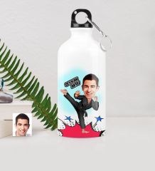 Kişiye Özel Bay Karateci Karikatürlü Metal Suluk (500 ml.)