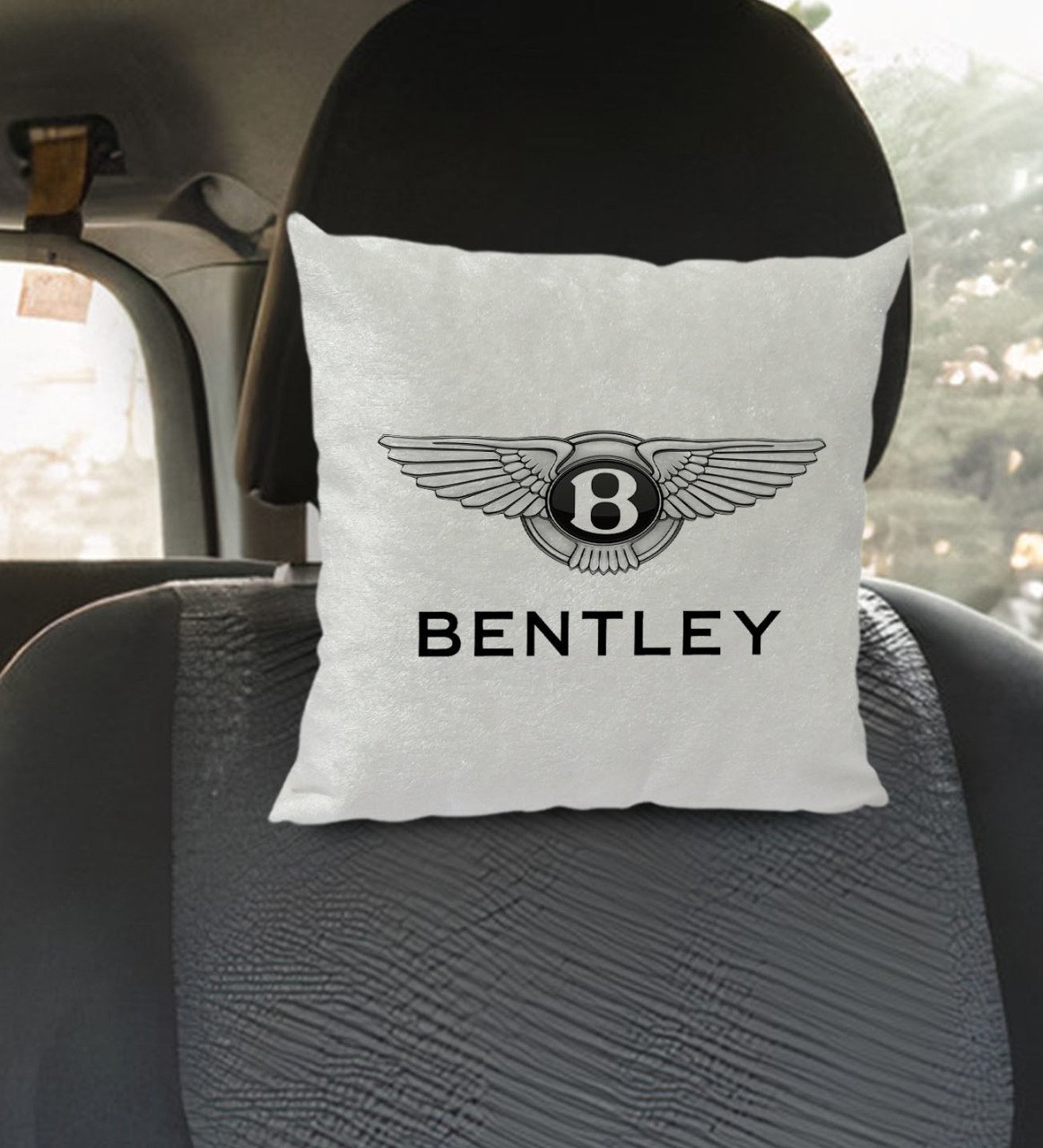 BK Gift Bentley Tasarımlı Kare Araç Koltuk Yastığı-1