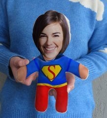 Kişiye Özel Fotoğraflı Süper Kahraman Bebek Yastık-14