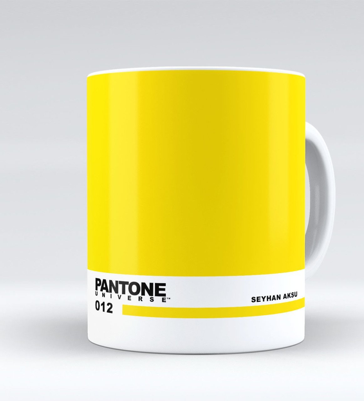 Kişiye Özel İsimli Pantone 012 Beyaz Kupa Bardak