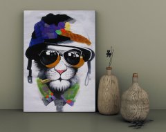 BK Home Cat Mafia Tasarımlı Kanvas Tablo 30x50cm-1