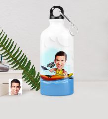 Kişiye Özel Bay Kanocu Karikatürlü Metal Suluk (500 ml.)