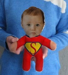 Kişiye Özel Fotoğraflı Süper Kahraman Bebek Yastık-13
