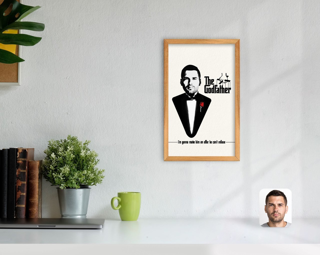 Kişiye Özel Godfather Baba Tasarımlı Dekoratif Retro Ahşap Tablo-8
